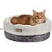 K&H Pet Products Thermo-Snuggle Cup Bomber - Indoor Heated Cat Bed Color Grey