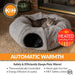 K&H Pet Products Thermo-Kitty Heated Cat Tunnel Bed Gray 28 X 28 X 9 Inches (4C FFP) Color Grey