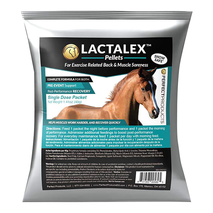 Perfect Prep EQ Lactalex Muscle Support Horse Supplement Pellets - PEPB5 - Single Packet - 1.41 oz - 4