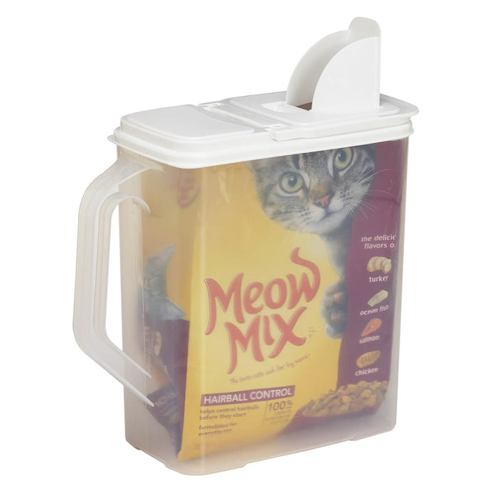 Pet Food Dispenser - BU2B - White Lid / Clear Base - 6 qt - 1 - 2