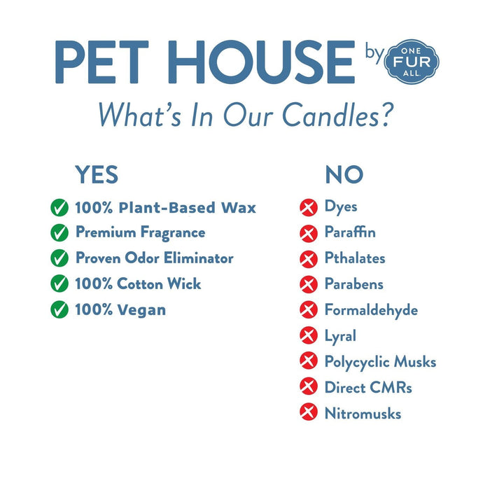 Pet House Candle, 9 oz – Pet Odor Eliminating, Non - Toxic, Long - Lasting, Hand - Poured in USA - PHC2 - Fresh Citrus - 9 oz - 1 ct - 7