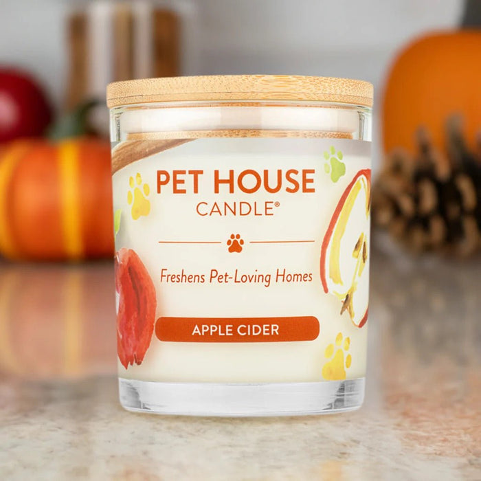 Pet House Candle, 9 oz – Pet Odor Eliminating, Non - Toxic, Long - Lasting, Hand - Poured in USA - PHC3 - Apple Cider - 9 oz - 1 ct - 13