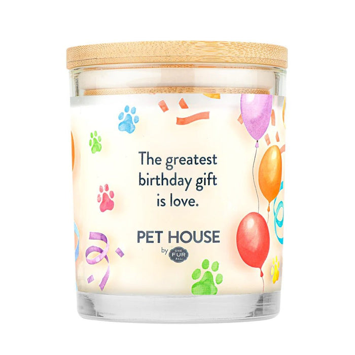 Pet House Candle, 9 oz – Pet Odor Eliminating, Non - Toxic, Long - Lasting, Hand - Poured in USA - PHC6 - Happy Birthday - 9 oz - 1 ct - 26