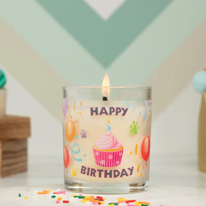 Pet House Candle, 9 oz – Pet Odor Eliminating, Non - Toxic, Long - Lasting, Hand - Poured in USA - PHC6 - Happy Birthday - 9 oz - 1 ct - 30