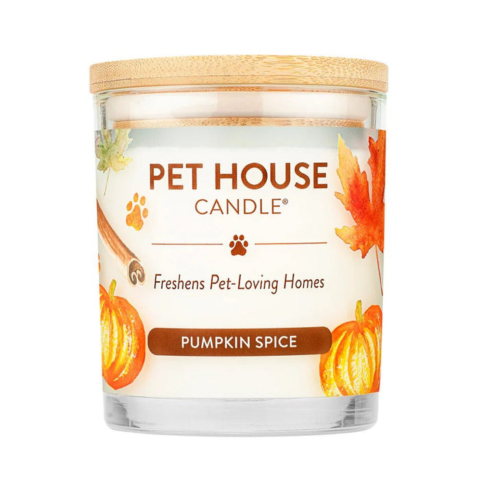Pet House Candle, 9 oz – Pet Odor Eliminating, Non - Toxic, Long - Lasting, Hand - Poured in USA - PHCB - Pumpkin Spice - 9 oz - 1 ct - 53