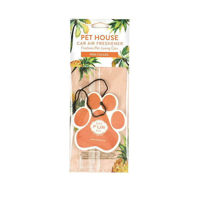 Pet House Car Fresheners, Pet Odor Eliminator, Natural Air Freshener, Non - Toxic Car Scent, Long - Lasting Pet - Friendly Fragrance, 100% Plant - Based, Safe for Dogs & Cats, Made in USA - PHCAN - Pina Colada - 1 ct - 37