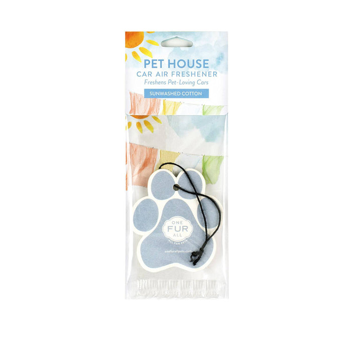 Pet House Car Fresheners, Pet Odor Eliminator, Natural Air Freshener, Non - Toxic Car Scent, Long - Lasting Pet - Friendly Fragrance, 100% Plant - Based, Safe for Dogs & Cats, Made in USA - PHCAQ - Sunwashed Cotton - 1 ct - 45