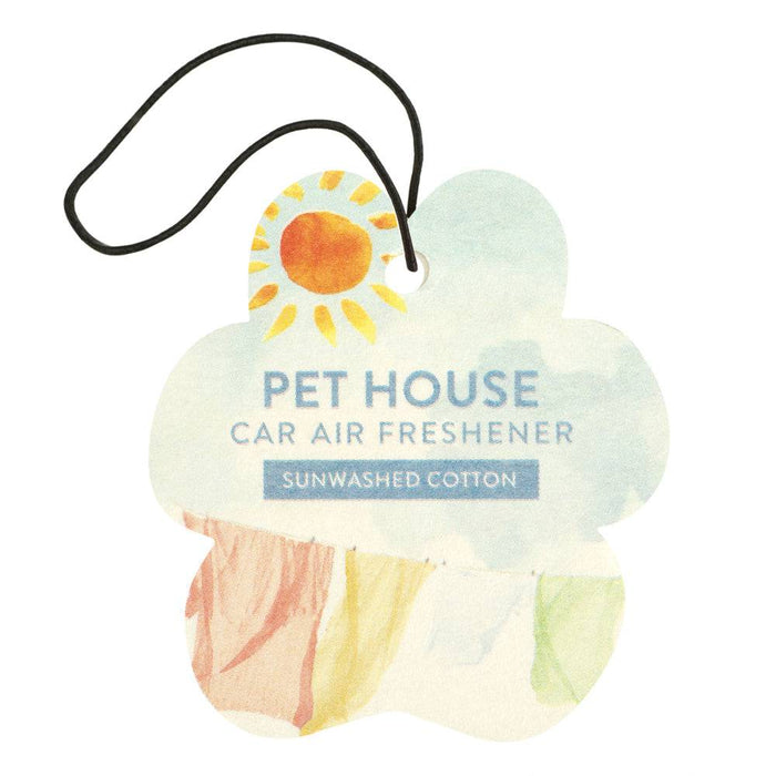 Pet House Car Fresheners, Pet Odor Eliminator, Natural Air Freshener, Non - Toxic Car Scent, Long - Lasting Pet - Friendly Fragrance, 100% Plant - Based, Safe for Dogs & Cats, Made in USA - PHCAQ - Sunwashed Cotton - 1 ct - 47