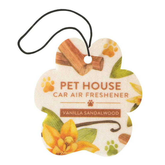 Pet House Car Fresheners, Pet Odor Eliminator, Natural Air Freshener, Non - Toxic Car Scent, Long - Lasting Pet - Friendly Fragrance, 100% Plant - Based, Safe for Dogs & Cats, Made in USA - PHCAR - Vanilla Sandalwood - 1 ct - 51
