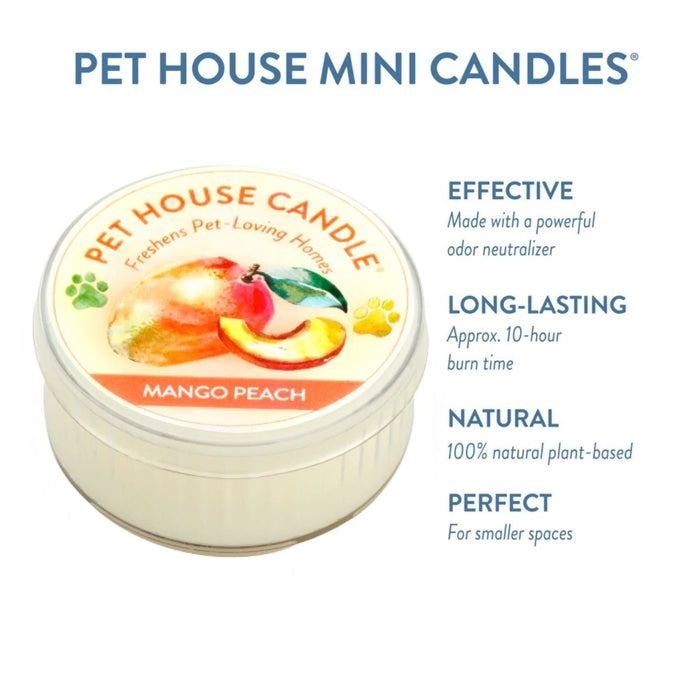 Pet House Mini Candle 1.5 oz – Pet - Friendly Odor Eliminating Candle - PHCA5 - Mango Peach - 1.5 oz - 13