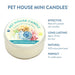 Pet House Mini Candle 1.5 oz – Pet - Friendly Odor Eliminating Candle - PHCA6 - Mediterranean Sea - 1.5 oz - 15