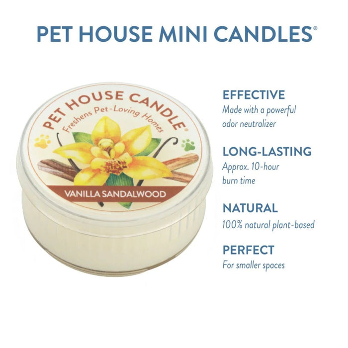 Pet House Mini Candle 1.5 oz – Pet - Friendly Odor Eliminating Candle - PHCA9 - Vanilla Sandalwood - 1.5 oz - 21