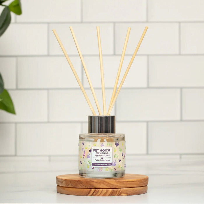 Pet House Reed Diffuser – Pet - Friendly Odor Neutralizer for Homes - PHCBU - Lavender Green Tea - 3 fl oz - 6