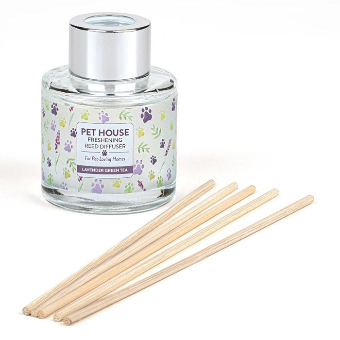 Pet House Reed Diffuser – Pet - Friendly Odor Neutralizer for Homes - PHCBU - Lavender Green Tea - 3 fl oz - 3