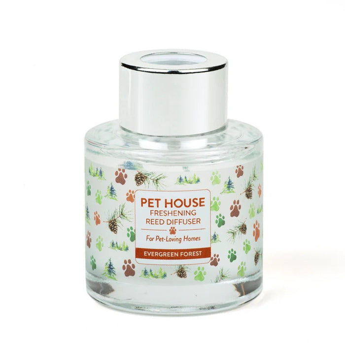 Pet House Reed Diffuser – Pet - Friendly Odor Neutralizer for Homes - PHCBY - Evergreen Forest - 3 fl oz - 26