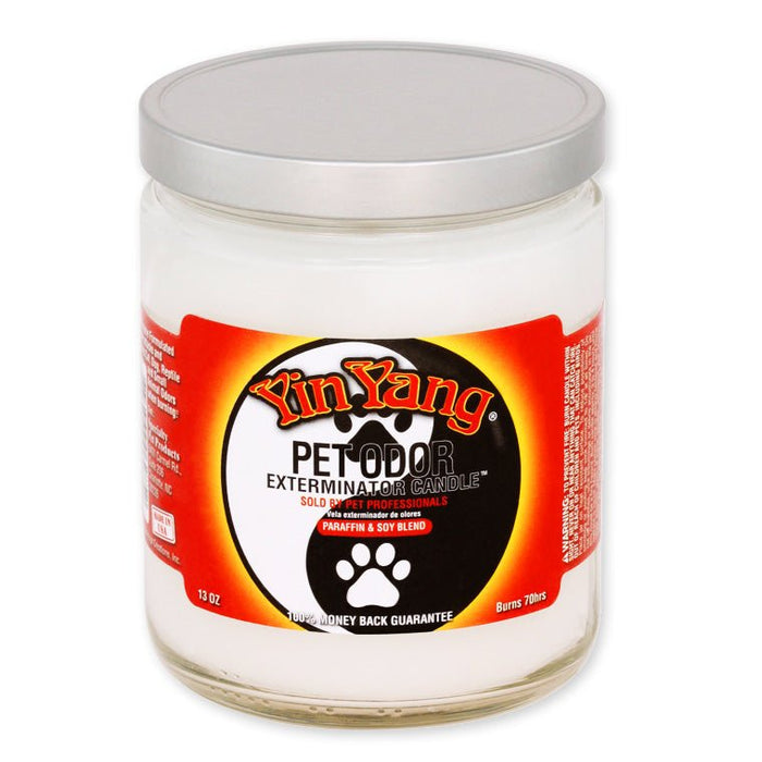 Pet Odor Exterminator Candle – Enzyme - Based Odor Eliminating Candle Safe for Pets - SPTA3 - Yin Yang - 13 oz - 60