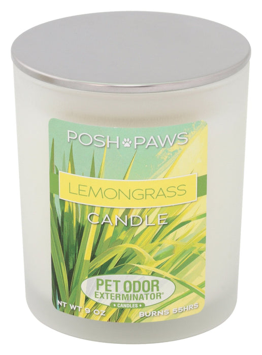 Pet Odor Exterminator Candle – Enzyme - Based Odor Eliminating Candle Safe for Pets - SPTHA - Lemongrass - 9 oz - 82