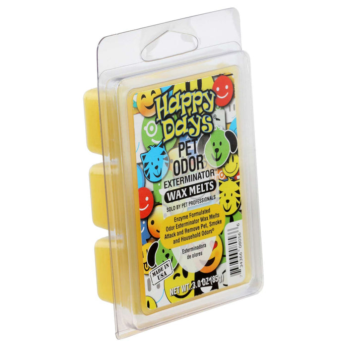 Pet Odor Exterminator Wax Melts – Odor Neutralizing Enzyme Formula, Pet - Safe, Flameless - SPTGV - Happy Days - 3 oz - 24