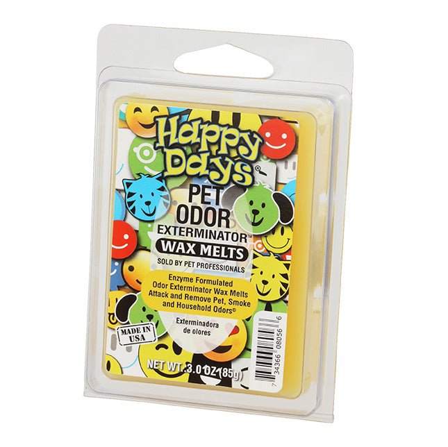 Pet Odor Exterminator Wax Melts – Odor Neutralizing Enzyme Formula, Pet - Safe, Flameless - SPTGV - Happy Days - 3 oz - 23
