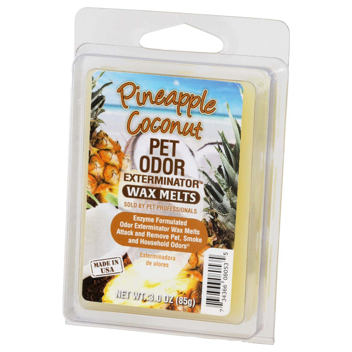 Pet Odor Exterminator Wax Melts – Odor Neutralizing Enzyme Formula, Pet - Safe, Flameless - SPTGZ - Pineapple Coconut - 3 oz - 19