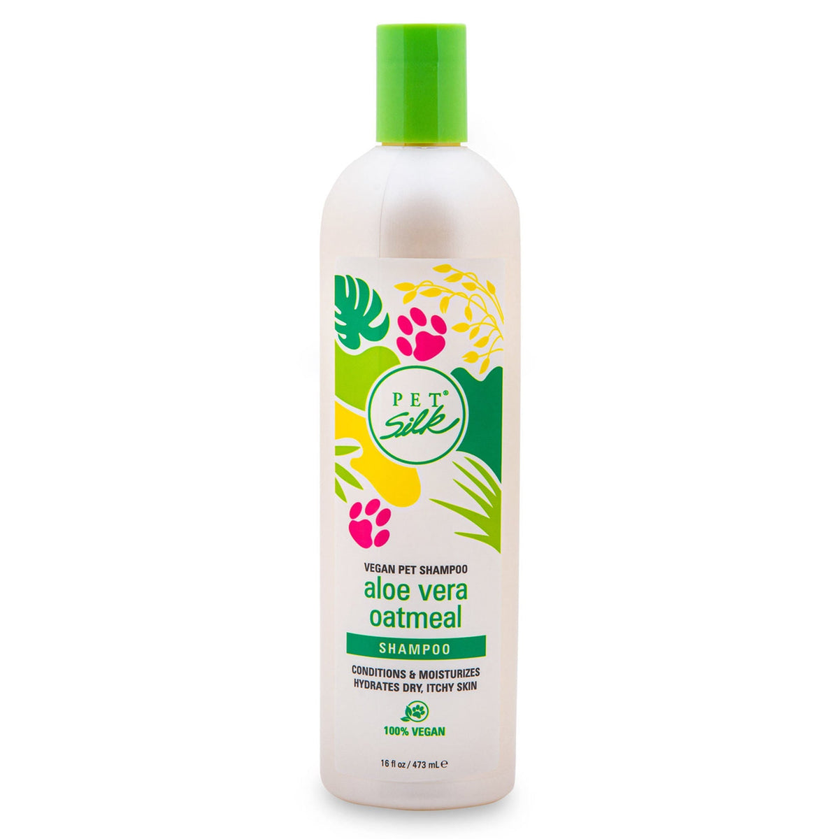 Pet Silk Vegan Aloe Vera Oatmeal Shampoo, 100% Vegan — Lambert Vet Supplies - Cat Flea Allergy Relief With Oatmeal And Aloe Vera Shampoo
