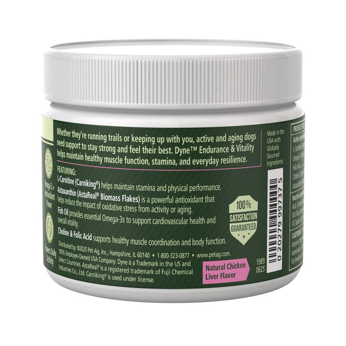 PetAg Dyne Endurance & Vitality Soft Chews for Dogs – Chicken Liver Flavor, 60 Count - B7ZT - Chicken Liver - 60 Soft Chews - 3
