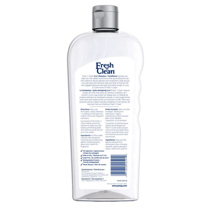 PetAg Fresh 'n Clean 2-N-1 Conditioning Dog Shampoo, Baby Powder Scent, 18 oz - L3FG - Baby Powder - 18 oz - 6