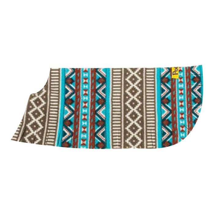 Plaid Dog Poncho - KL226 - Aztec Teal - Small - 3