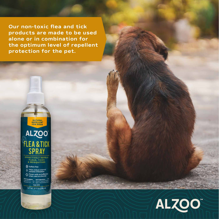 Plant - Based Natural Flea & Tick Spray for Dogs, 8 oz - 7VWD - 4
