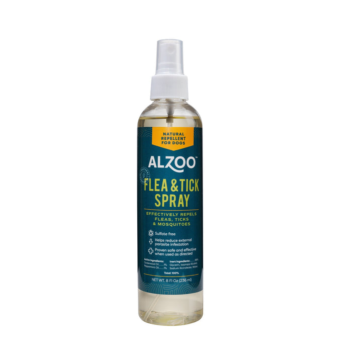 Plant - Based Natural Flea & Tick Spray for Dogs, 8 oz - 7VWD - 1