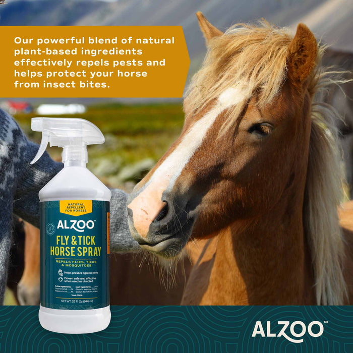 Plant - Based Natural Fly & Tick Horse Spray, 32 oz - 7VWL - 4