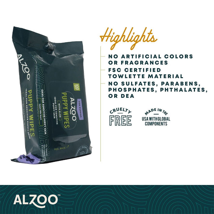 Plant - Based Puppy Grooming Wipes, 100 ct - 7VXH - 4