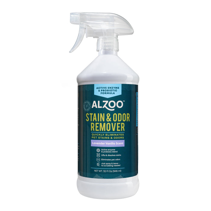 Plant - Based Stain & Odor Remover with Active Enzymes & Probiotic Scented Spray - 7VX2 - Lavender Vanilla - 32 oz - 8