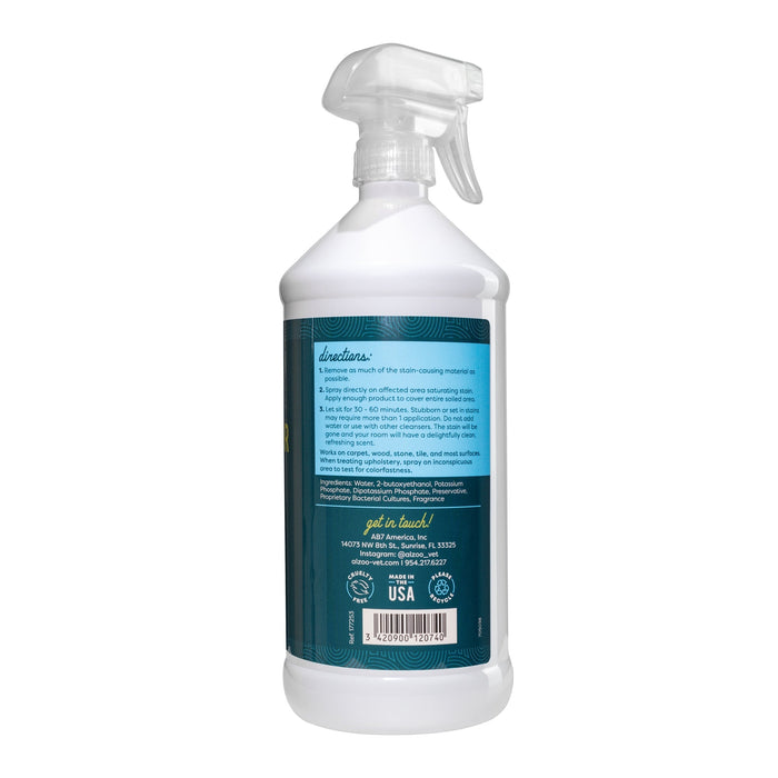 Plant - Based Stain & Odor Remover with Active Enzymes & Probiotic Scented Spray - 7VX3 - Citrus Vanilla - 32 oz - 3