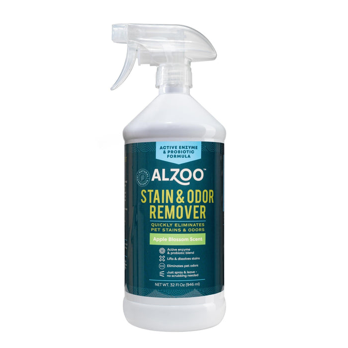 Plant - Based Stain & Odor Remover with Active Enzymes & Probiotic Scented Spray - 7VX4 - Apple Blossom - 32 oz - 12