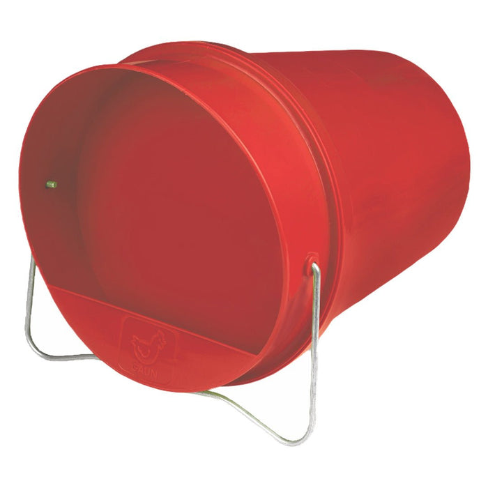 Plastic Bucket Poultry Waterer, 6 L – Easy - Fill Chicken Drinker - GAUD9 - Red - 6 Liter - 1