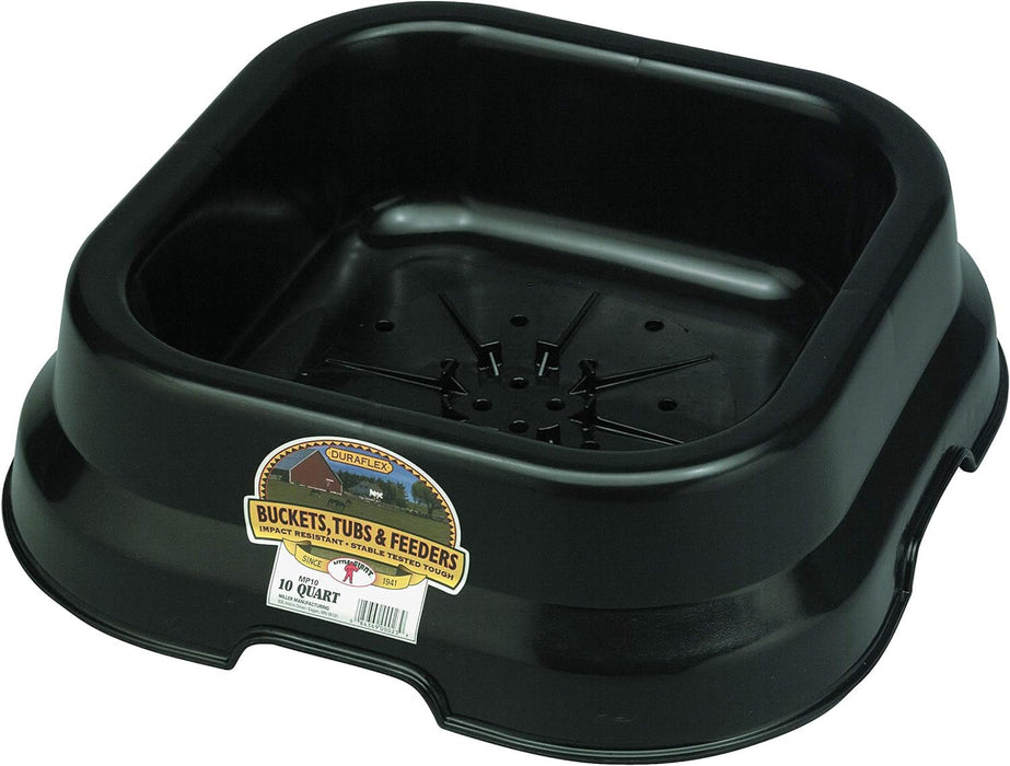Plastic Salt & Mineral Block Pan, 10 qt, Black - M31BD - Black - 10qt - 1