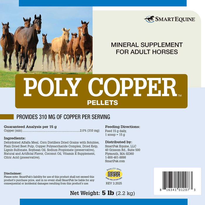 Poly Copper, Mineral Supplement for Horses, Pellets - SMABR - 5 lb - 2