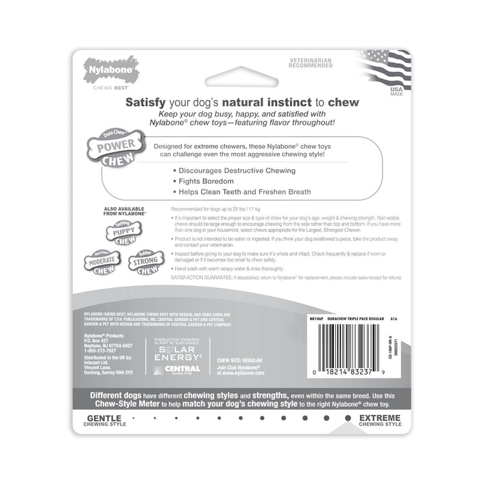 Power Chew Variety Triple Pack, Chicken, Bacon & Peanut Butter, Small/Regular, Up to 25 Ibs - N9115 - Chicken|Bacon|Peanut Butter - Small/Regular - 2