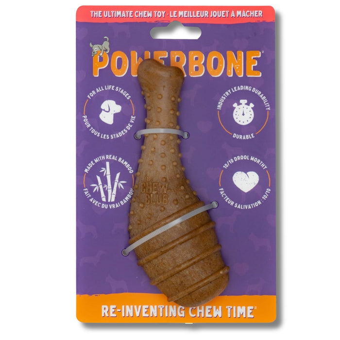 Powerbone Chicken Thigh Dog Chew Toy for Power Chewers, 6" - 022TPB-1348 - Meaty - 1