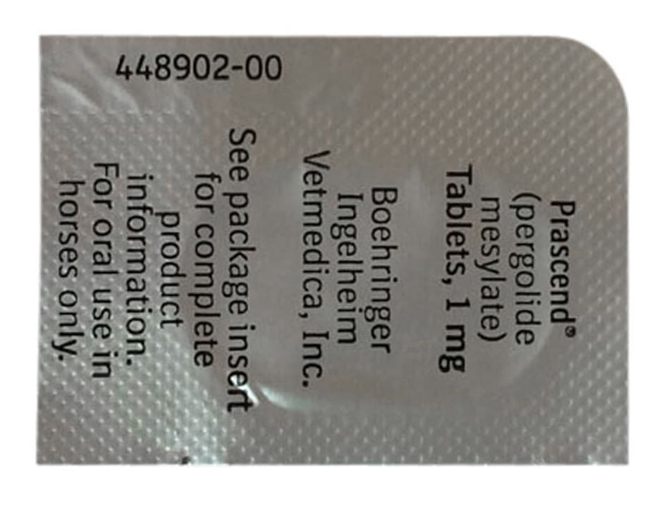 Prascend Label Prascend for Horses, 1 mg Tablet — Lambert Vet Supplies