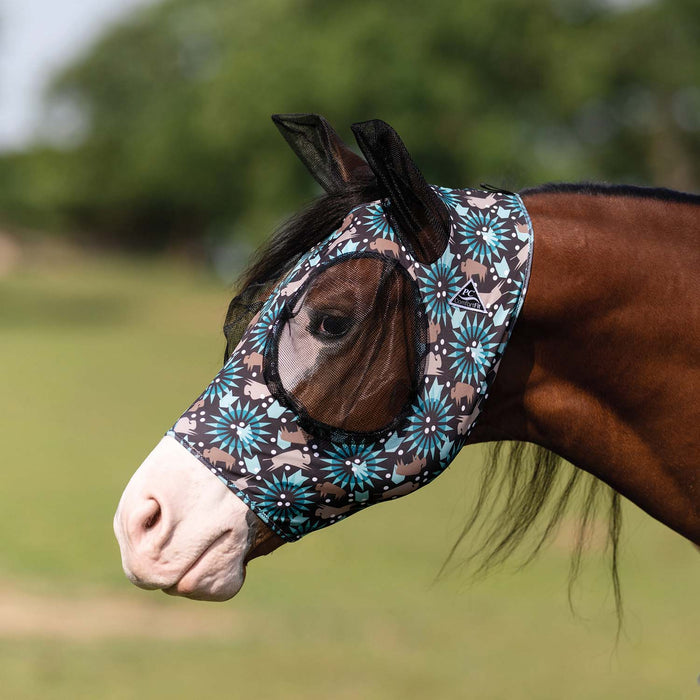 Professional's Choice Comfort Fit Lycra Horse Fly Mask with Ears - PL14L5 - Poker - Cob - 3