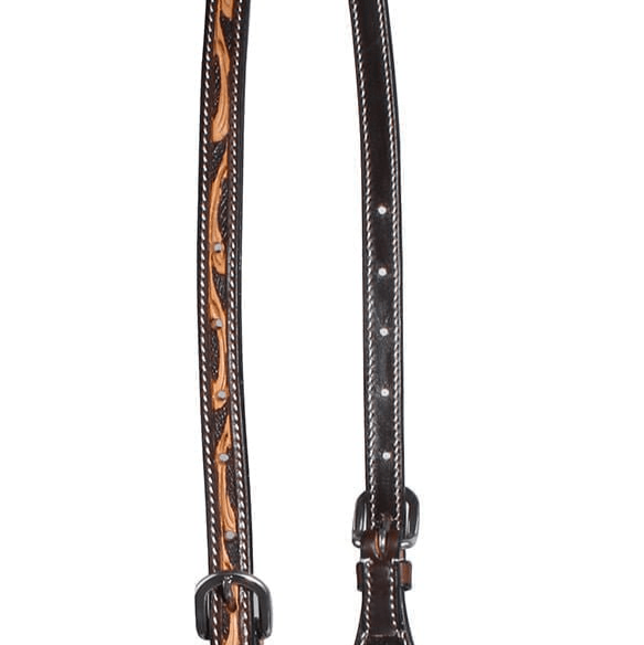 Professional's Choice Floral One Ear Headstall, Brown - PL14HU - 3