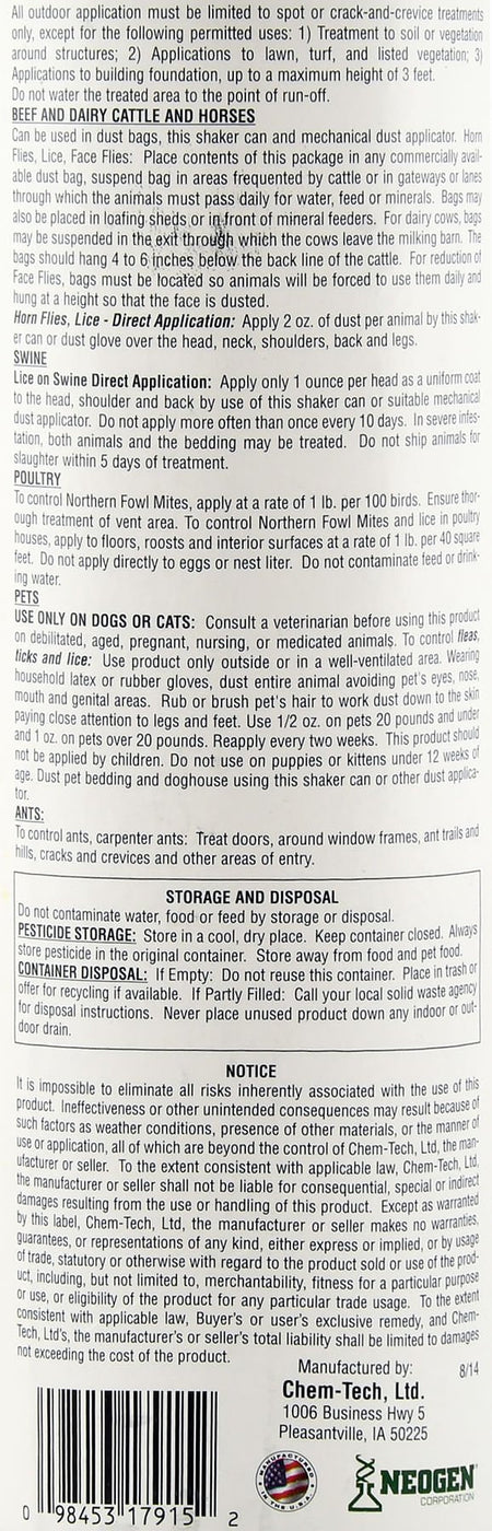 Prozap® Insectrin Fly Control Dust with Permethrin — Lambert Vet Supplies