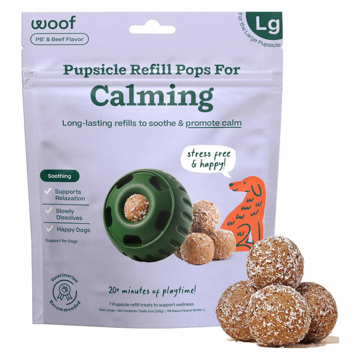 Pupsicle Everyday Wellness Pops Refills – Long Lasting Dog Treats for Joint, Calm, Allergy & Whole Body Health - WO2X - Calming - Large - 8 oz - 29