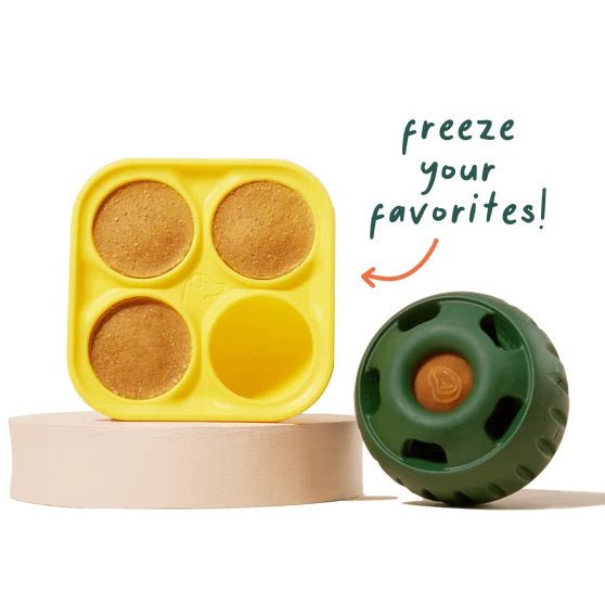 Pupsicle Re - Freezable Dog Treat Tray Mold – DIY Frozen Dog Treats, Silicone Freezer Mold - WO2K - Small - Yellow - 1 ct - 2