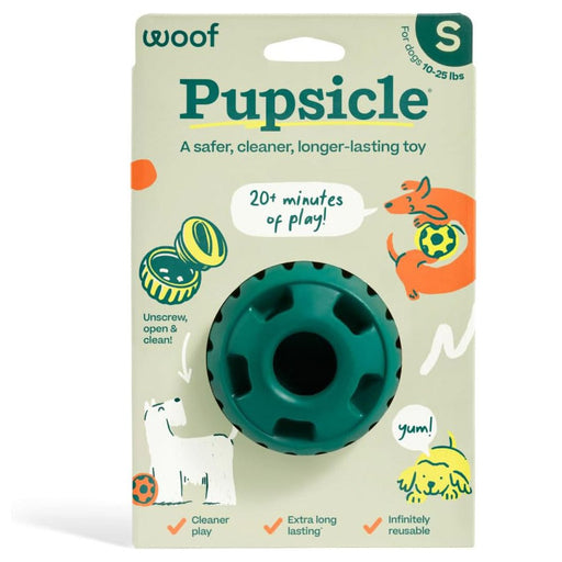 Pupsicle Treat Dispensing Dog Toy – Interactive, Long - Lasting Chew & Puzzle Toy for Dogs - WO2B - Small - Green - 1 ct - 1