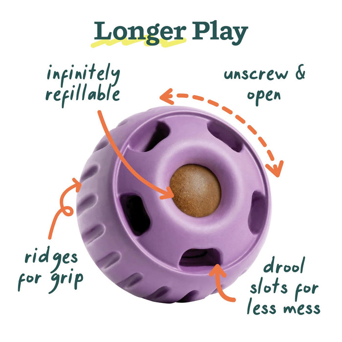 Pupsicle Treat Dispensing Dog Toy – Interactive, Long - Lasting Chew & Puzzle Toy for Dogs - WO2BZ - X - Large - Lavender - 1 ct - 19