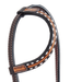 Rafter T Tooled Sunflower with Buckstitch One Ear Headstall - RTRE3 - 2