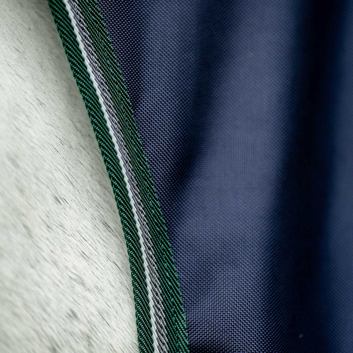 Rambo Wug 1680D High Neck Horse Turnout Blanket - 200g Medium Weight - FOX5 - Navy / Hunter Green - 66" - 7
